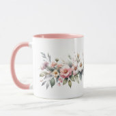 Bloom Monogram - gepersonaliseerde bloemen Mok (Links)