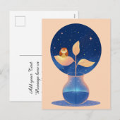 Bloom Mystic Night Uil Tuin Feestdagenkaart (Voorkant / Achterkant)