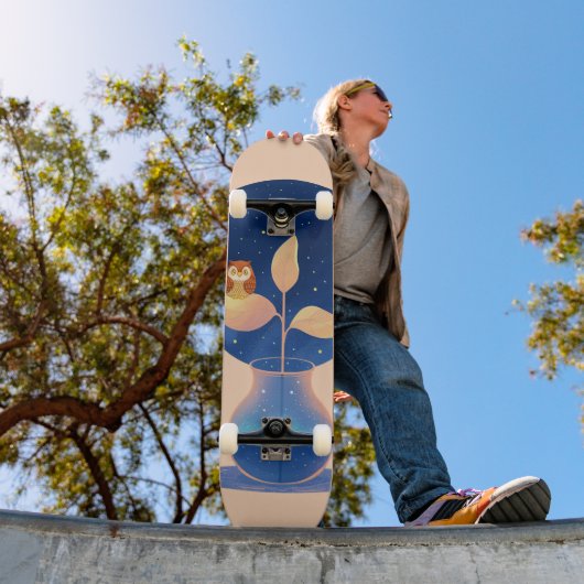 Bloom Mystic Night Uil Tuin Persoonlijk Skateboard (Buiten 1)