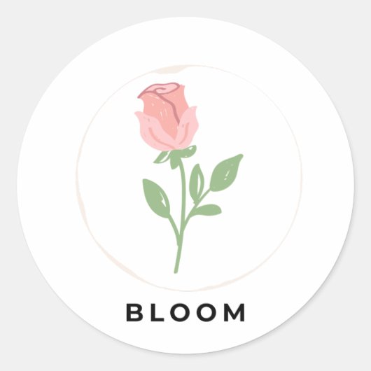Bloom – Natuur-geïnspireerde Sticker (Voorkant)