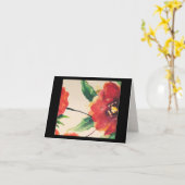 Bloom Notecard met Poppy op voorzijde Kaart (Gele Bloem)