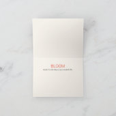 Bloom Notecard met Poppy op voorzijde Kaart (Binnen)