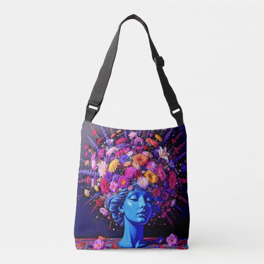 Bloom of Eternity – Een kleurrijk surrealistisch p Crossbody Tas (Voorkant)