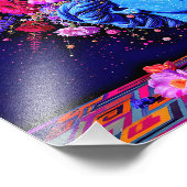 Bloom of Eternity – Een kleurrijk surrealistisch p Foto Afdruk (Hoek)