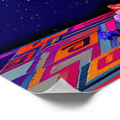 Bloom of Eternity – Een kleurrijk surrealistisch p Poster (Hoek)