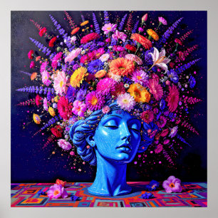 Bloom of Eternity – Een kleurrijk surrealistisch p Poster
