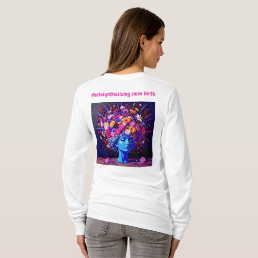 Bloom of Eternity – Een kleurrijk surrealistisch p T-shirt (Achterkant volledig)
