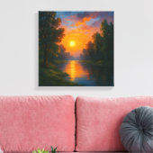 Bloom of Hope – Natuur-geïnspireerde muurkunst Canvas Afdruk (Insitu (Woonkamer))