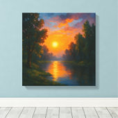 Bloom of Hope – Natuur-geïnspireerde muurkunst Canvas Afdruk (Insitu (Houten vloer))