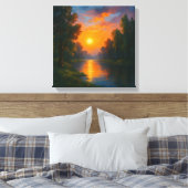 Bloom of Hope – Natuur-geïnspireerde muurkunst Canvas Afdruk (Insitu (Slaapkamer))