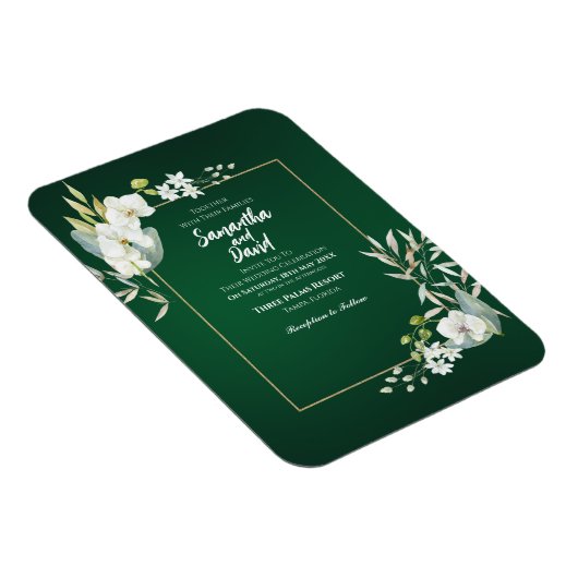 Bloom of Love Magnet bruiloft uitnodiging Magneet (Rechterzijde)