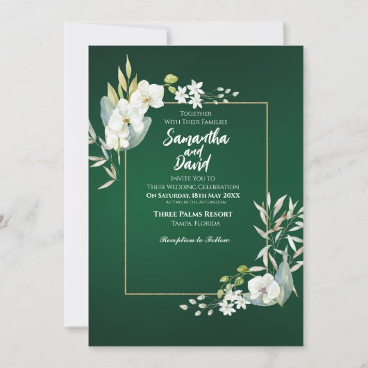 Bloom Of Love Uitnodiging voor het Huwelijk (Voorkant)