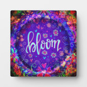 Bloom Paarse Bloemen Inspirivity Ezel Fotoplaat (Voorkant)