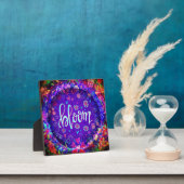 Bloom Paarse Bloemen Inspirivity Ezel Fotoplaat (Insitu)