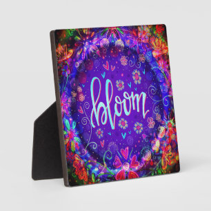 Bloom Paarse  Bloemen Inspirivity Ezel Fotoplaat