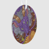 Bloom Paarse Dragon Ornament (voorkant)
