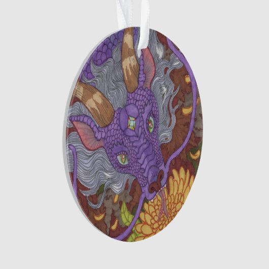 Bloom Paarse Dragon Ornament (voorkant)