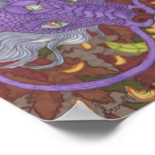 Bloom Paarse Dragon Poster (Hoek)