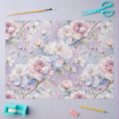 Bloom Pastel Paarse Bloemen Decoupage Art Tissuepapier (Craft)