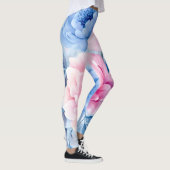 Bloom Pastel Petals Waterverf Leggings (Rechts)