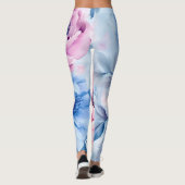 Bloom Pastel Petals Waterverf Leggings (Achterkant)