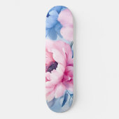 Bloom Pastel Petals Waterverf Persoonlijk Skateboard (Voorkant)