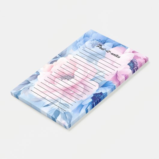 Bloom Pastel Petals Waterverf Post-it® Notes (Schuin)
