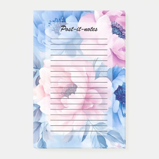  Bloom Pastel Petals Waterverf Post-it® Notes (Voorkant)