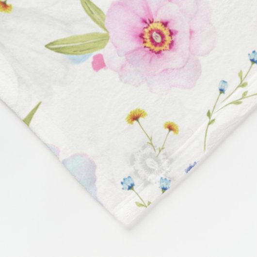 Bloom Pastel Tones Fleece Deken (Hoek)