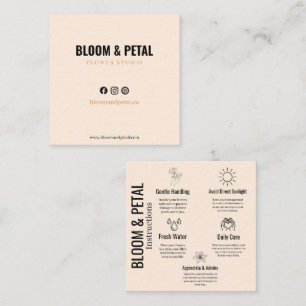 Bloom & Petal Floral Studio Visitekaartje