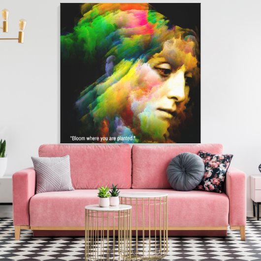 Bloom plant voor u canvas afdruk (Insitu (Woonkamer))