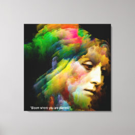 Bloom plant voor u canvas afdruk