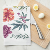 Bloom Pop – Kleurrijke bloemen Theedoek (Quarter Fold)