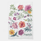 Bloom Pop – Kleurrijke bloemen Theedoek (Verticaal)