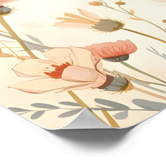 Bloom Quietly Inspirational Quote Typography Poster (Hoek)