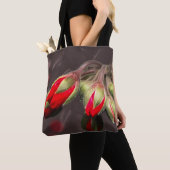 Bloom Red en Donkere legant Tote Bag (Dichtbij)