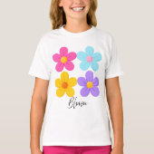 Bloom Retro Cute Bloem Grafische T-shirt (Voorkant)
