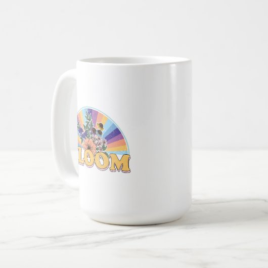 Bloom Retro Floral Koffiemok (Voorkant links)