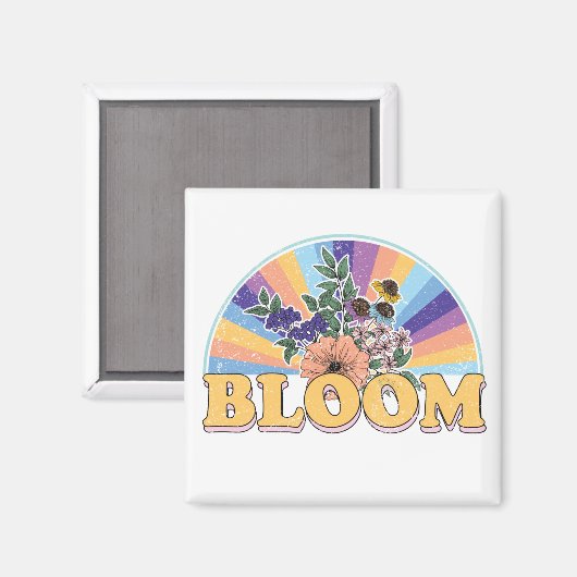 Bloom Retro Floral Magneet (Voorkant / Achterkant)