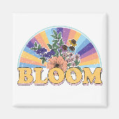 Bloom Retro Floral Magneet (Voorkant)