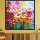 Bloom Reverie Abstracte Textuur Canvas Afdruk (Insitu (Woonkamer))