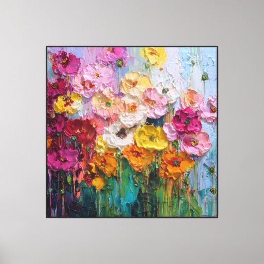 Bloom Reverie Abstracte Textuur Canvas Afdruk (Voorkant)