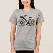 Bloom Ride Dames Abstract Fiets T‑Shirt Tri-Blend Shirt (Voorkant)
