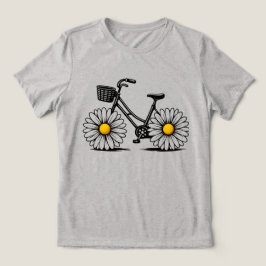 Bloom Ride Dames Abstract Fiets T‑Shirt Tri-Blend Shirt