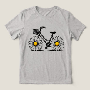 Bloom Ride Dames Abstract Fiets T‑Shirt Tri-Blend Shirt