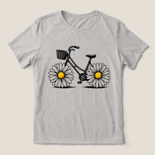 Bloom Ride Dames Abstract Fiets T‑Shirt Tri-Blend Shirt (Design voorkant)