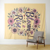 Bloom & Rise Floral Typography Wandtapijt Wandkleed (In Situ (horizontaal))