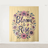 Bloom & Rise Floral Typography Wandtapijt Wandkleed (Voorkant)