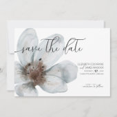 Bloom · Romantisch Modern Floral · Elegant Script Save The Date (Voorkant)