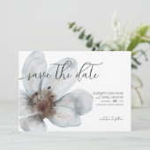 Bloom · Romantisch Modern Floral · Elegant Script Save The Date (Staand voorkant)